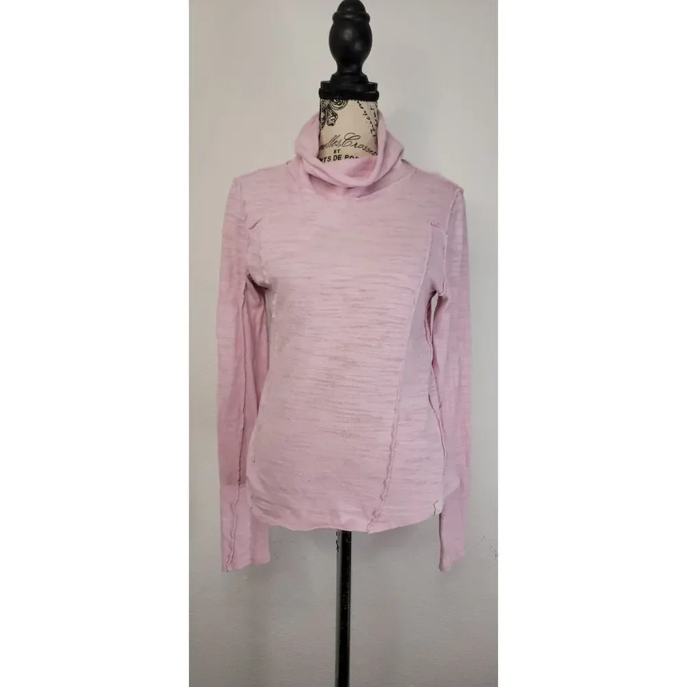 Free People We The Free Everyday Layering Knit Top Pink Small OB 1582226